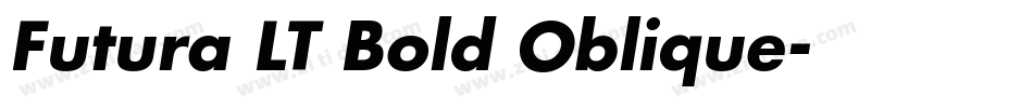 Futura LT Bold Oblique字体转换